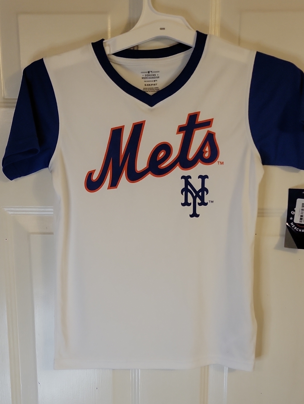MLB Mets Kids Jersey - White, Royal Blue & Orange
